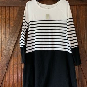 Stripped Sweatshirt Dress